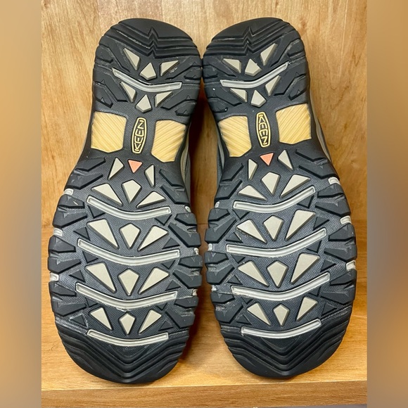 KEEN Targhee iii Men’s Size 16M Leather Mid Hiking Boots Brown/Navy Waterproof - Picture 10 of 11